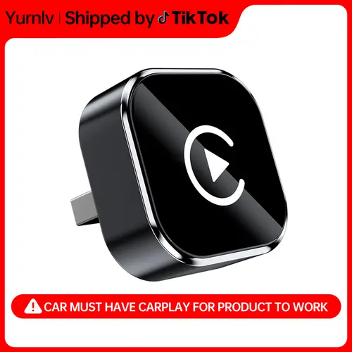 YURNLV 2026 New Model Wireless CarPlay Adapter (For iPhone/Android) — Hands-Free Calling, Wireless Connectivity, Charging Support, CarPlay Converter
