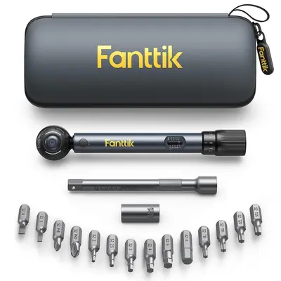 Fanttik WB10 Nova 1/4 Inch Drive Click Mini Torque Wrench Set, 2-10 Nm Range, 14 Bits Dual-Direction Adjustable 72-Tooth Carbon Fiber Waterproof Ratchet Wrench, Torque Screwdriver, SummerWins,toolupgrade