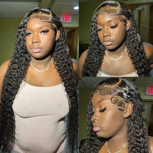 ZLIKE 13*4/13*6 Water Wave Transparent Lace Front Human Hair Wigs Real Full Large Lace Space Pre Plucked For Black Women