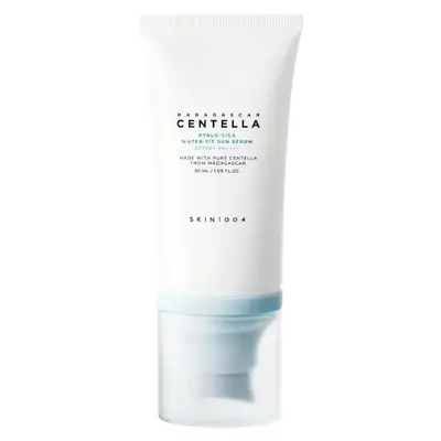 SKIN1004 Centella Hyalu-Cica Water-Fit Sun Serum Original Korean Formulation SPF 50+PA++++, Lightweight Sunscreen for Daily Use, Travel Essentials, Korean Sunscreen, No White Cast, Watery and Creamy Texture, Korean Skin Care, Sunscreen for Sensitive Skin