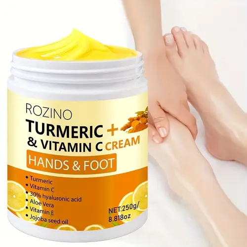 ROZINO Turmeric Firming Moisturizer (1.69 oz) - Hydrating Anti-Wrinkle Skin Care Cream for Tightening, Lifting Face, Neck, Hands & Feet, Reducing Fine Lines & Loose Sagging Skin,sohochic