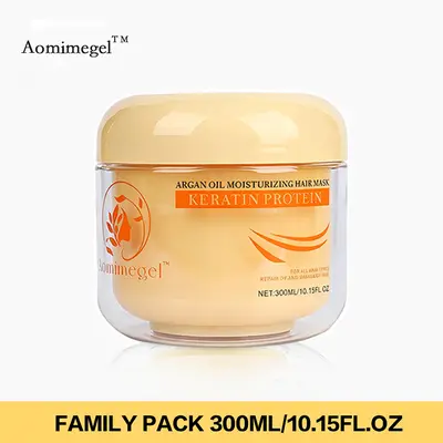 Aomimegel Collagen & Argan Oil Simple Clean Hair Mask - Silicone-Free, Keratin-Infused, Alcohol-Free Leave-In Treatment for Curly Hair Products, Gentle Deep Conditioning, Frizz Control & Scalp Care Nourishment,back to school,sohochic