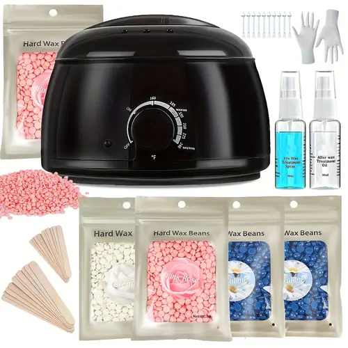 viilife Complete Hair Wax Kit - Safe Beauty Products for At-Home Full Body Waxing, Sensitive Skin, Silky Smooth Legs, Bikini Hair Removal -  Body Care for Women & Men