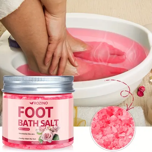ROZINO Foot Soak Detox Salt - Foot Soaking Salts for Dry Cracked Feet with Tea Tree Oil and Lavender Oil, Foot Bath, Pedicure Soak, Great for Men and Women, Athletes,sohochic