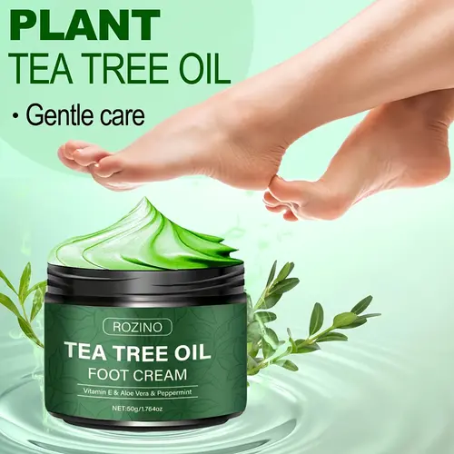 [Two sets]ROZINO Tea Tree Oil Foot Cream, Warming Cream —— Suitable for calluses, dry and cracked feet, hands, heels, elbows, nails and knees —— Softens and moisturizes the skin