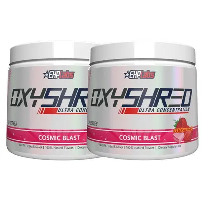 OxyShred Ultra Twin Pack Pre Workout Gym Supplements - 2x Energy Powder, Sugar-Free, Focus Support, Stock Up & Save, Best Value Daily Performance Bundle (Fitness Dietary, Nutrition, Workout Options), Workout Supplements