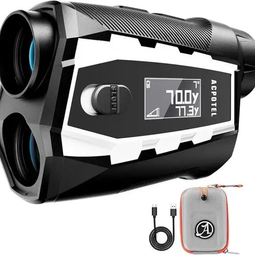 Golf Rangefinder with Slope - 1000 Yards with External Side Display, 6X Magnification 0.1s Flag Pole Locking Vibration With  Magnetic ,USB C Rechargeable ,Golf Accessories for Men, Golf Gifts