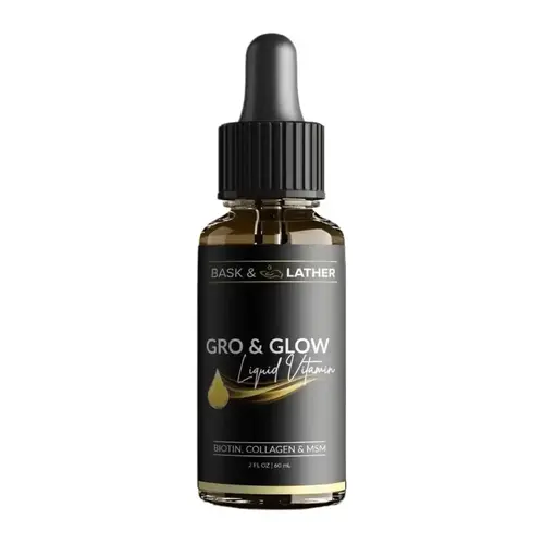 Gro & Glow Liquid Vitamins for Hair, Nails & Skin- With Biotin, Collagen and MSM
