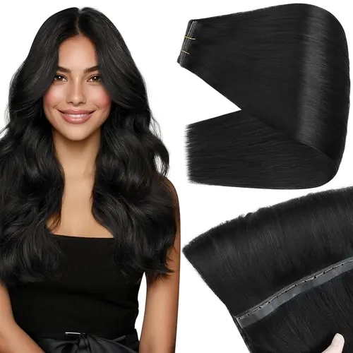 LaaVoohair Butterfly Weft Extensions - 50g/100g Real Human Hair Pieces for Women's Hair Volume Boost, Extensions Hair,sohochic