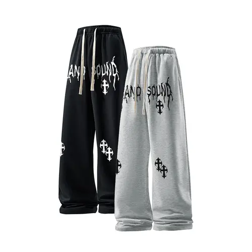 Unisex Streetwear Graphic Joggers. 60.1% Cotton 39.9% Polyester Adjustable Drawstring Waist Sweatpants. Casual Relaxed Regular Fit Track Pants For Cozy Fall Clothes Transitioning Into Winter Outfits. Everyday Sports Apparel For Training And Daily Wear.,so