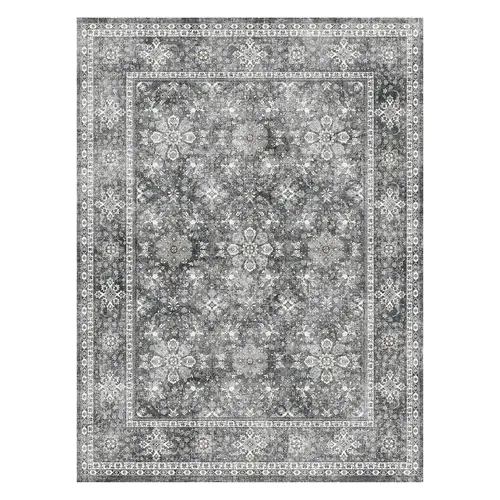 【toolupgrade】VEVOR Area Rug,8 x 10 ft Large Washable RugNon-Slip and Tear-Resistant Soft CarpetPet & Child Friendly Vintage Area RugsIndoor Mat for BedroomLiving RoomKids RoomEntrywayOfficeGray, Rugs For Living Room, Living Room Rugs, Room Decor, Entry, H