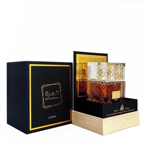 Lattafa Khamrah Unisex Eau de Parfum - Vanilla Warm Spicy Amber, Cinnamon Warmth, Liquid Unisex Fragrance, Long-Lasting Aromatic Scent, 3.4 oz (100 ml), Single Item, United Arab Emirates