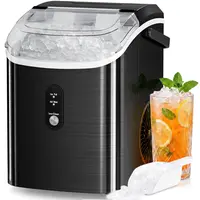 Xbeauty Countertop Nugget Icemakermachine - Soft Chewable, 35 lbs/day Fast Freezing, 5 Mins Ready, Self-Cleaning Compact, Scoop & Basket, Water/Full Alerts, Kitchen Appliances for Home Users,sohochic