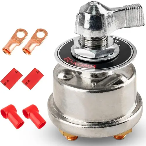12-24V Battery Disconnect Switch Heavy Duty, 300A Upgraded High Current Battery Kill Isolator Switch, Power Cut on/Off Switchs with Face Plate for Car, Marine Boat, RV, Truck and ATV Heavy Duty High Current Battery Switch Outboard Motor Vehicle Cover Summ