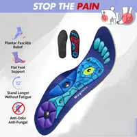 Arch Cover Insoles & Heel Liners for Foot Pain Relief, 220+ lbs Support, Plantar Fasciitis, High Arches, Flat Feet, Shock Absorption, Anxiety & Migraine Relief, Fatigue Reduction, Neuropathy & Swelling Help for Men & Women (Work, Running Use)