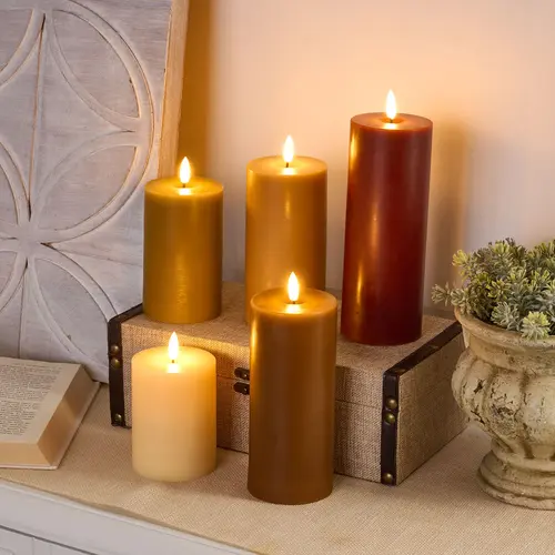 Home Reflections 5-pc Flameless Pillar Candles with Gift Box