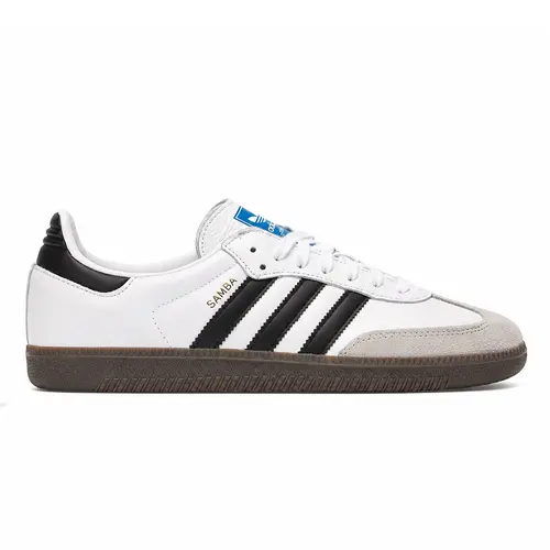 Adidas Samba OG B75806 Men's Cloud White & Core Black Round Toe Laces All Seasons Sneaker Classic Design Iconic Style Sports Shoes