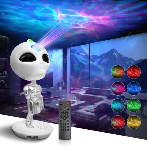 KEXU Alien Galaxy Projector - 3D Novelty Lighting, Colorful LED Decorative Mood Lighting with Dimmable Effects, Timer, Remote, Sleep Aids for Kids’ Room Decor (Christmas, Birthdays),sohochic