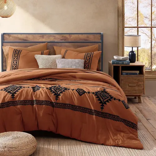 【Back to School】MaiRêve Embroidery microfiber Comforter Sets,boho Light Olive Green Western queen bedding Set king Boho bed 7 Pieces,All Season Farmhouse Bed in A Bag Comforter Set with Double Sided Storage Pockets,Pillowcases & Shams bedding sets bed
