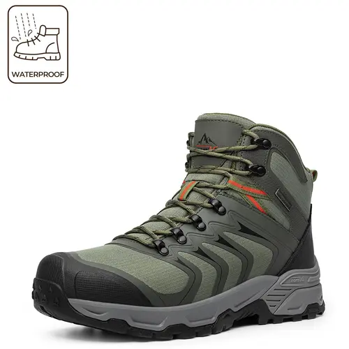 【SohoChic】NORTIV 8 Male Armadillo 3.0 Waterproof PRO Hiking Ankle Boot - Round Toe, All-Season Lightweight, Non-Slip, Arch Support, All Weather Grip Hiking Footwear for Trekking Camping tiktokshopbacktoschool, All Seasons, Arch Support Keeps Steps C