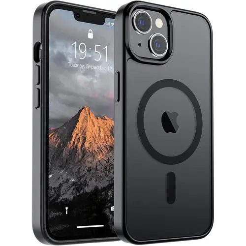 Magnetic Soft-Touch Phone Case for iPhone 17 Pro Max 16 15 14 13 12 Series, Slim Shockproof Protective Case with Raised Camera Protection, Smooth Skin-Friendly Grip
