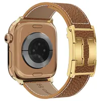 CRAZYGRASS Magnetic Leather Smartwatch Strap for Women, Accessories for Square Watches, Compatible with iWatch Series 11-1 SE/SE2, 160-210mm Breathable Band, 40mm/42mm/44Mm / 45Mm / 46Mm / 49Mm [WATCH NOT INCLUDED],sohochic
