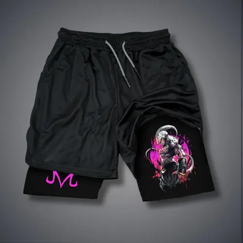 Dragon Ball DBZ Majin buu jorts outfit men 80s 90s short shorts summer camo shorts Anime graphic sweatshorts men gifts