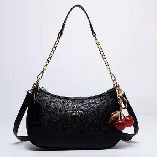 Women's Solid Color PU Leather Shoulder Bag, Adjustable Strap Office Handbag Crossbody Bag, Fashionable Durable Design for Daily Use Fashion Crossbody Bags #GLOBAL PICKS
