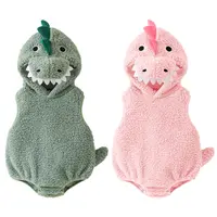 Baby Boy Girl Dinosaur Costume Cute Sleeveless Romper with Hat Newborn Infant Mardi Gras Cosplay Clothes