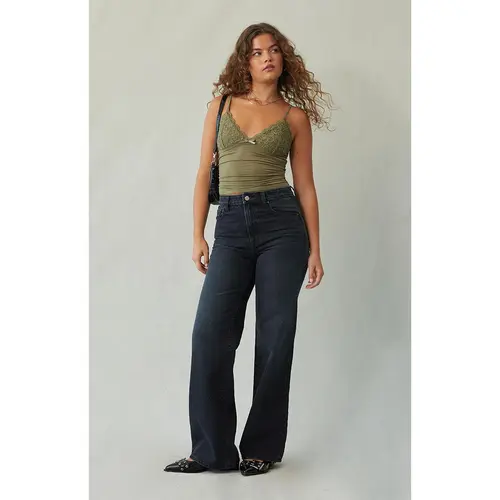 Pacsun Women's Madison High Waisted Girlfriend Jeans Black