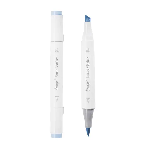 Bianyo Sky & Water Tones Brush Tip Marker Pen - Single Choice from 366-Piece Brush & Chisel Set, PB3-Cobalt Blue Option, Versatile Office Stationery for Art Enthusiasts' Coloring & Artistic Expression