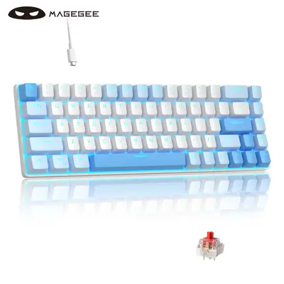 MageGee MK-BOX  Mechanical Gaming Keyboard (68-Key Compact Portable Mini with LED Backlit), Wired Office Accessory for Laptop PC, Mechanical Game Keyboard, 60 Percent Keyboard