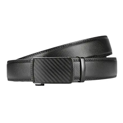 Men's Adjustable Leather Ratchet Belt with Automatic Buckle, No-Hole Dress Belt for Casual & Business Wear, Perfect Gift for Dad tiktokshopbacktoschool,back to school,back to school haul sohochic