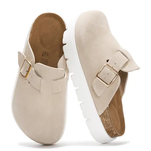 Project Cloud Women's Genuine Leather Platform Clogs | Walking Girl Shoes Footwear | ProjectPlush | Lightweight Non-Slip – Benton Chunky