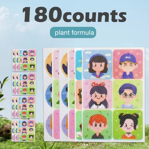 180 Counts Stickers, Cute Stick-Ons for Clothes, Backpacks, and Chairs, Resealable Pouch for Storage
