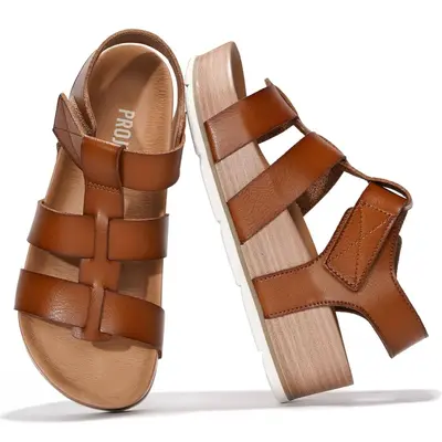 Project Cloud Women's | Eco-Leather Upper Wedge Sandals | Lightweight | Non-Slip - Phased