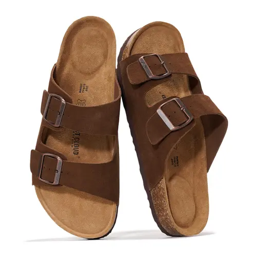 Project Cloud Men's Genuine Leather Sandals | Casual Summer Walking Footwear | Memory Foam | Lightweight Non-Slip – Heritage