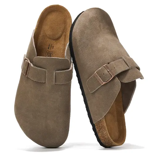Project Cloud Men's Genuine Full Grain Leather Clogs | Sweat-Resistant Casual Walking Footwear for Men | Memory Foam, Water-Resistant, Non-Slip – Brooklyn