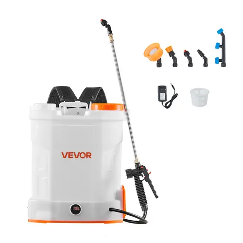 【toolupgrade】VEVOR Battery Powered Backpack Sprayer3.2 Gal Powerful Electric Backpack Sprayer2 Retractable Wands & 5 NozzlesAdjustable 0-90 PSI2 Hour RuntimePortable Weed Sprayers for Yard Garden Lawn, High Pressure Spray, Mist/Stream Mode, 3.2 Gal Capaci