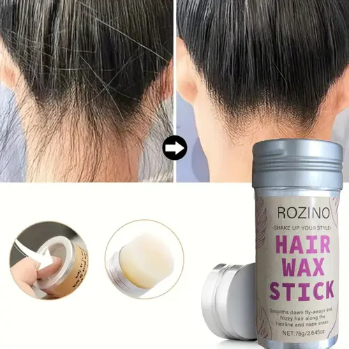 ROZINO Hair Wax Stick - Flyaway Control Styling Pomade for Kids & Women, Ideal for Hair Buns & Accessories, 2-Pack Haircare Gel