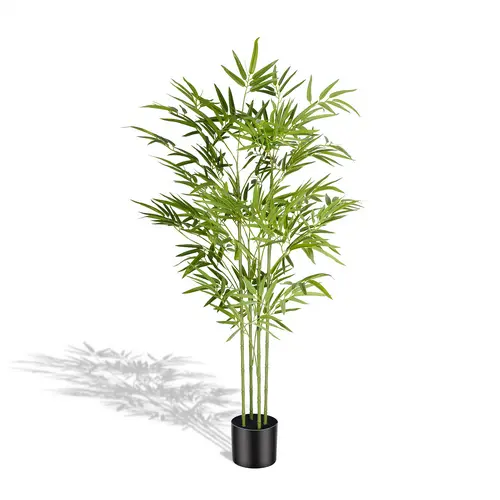 4/5/6Ft Artificial Fake Plant Bamboo Indoor Office Bedroom Living Room Elegant Decoration Without Maintenance Green Decoration