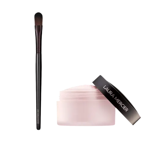 Laura Mercier Secret Brightening Color Correcting Under Eye Setting Powder + Brush Set - Exclusive Kit Include Brush, Smooths and Corrects
