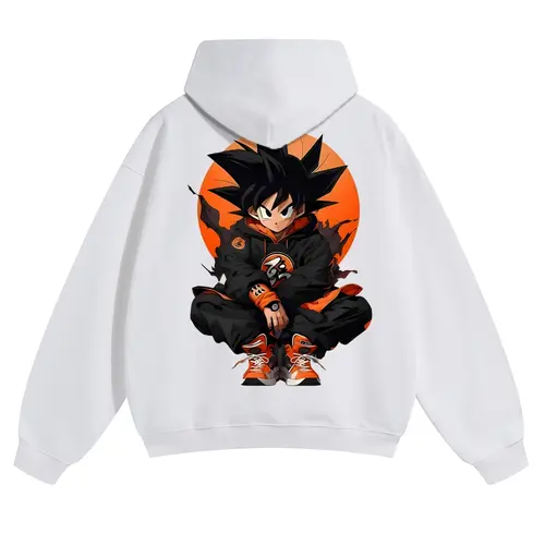 Dragon Ball DBZ Viral Anime Graphic Hoodie! Unisex 90s Retro Pullover - Funny Cartoon Streetwear Hoodies - Cozy Fleece Gift For Him Casual Cotton