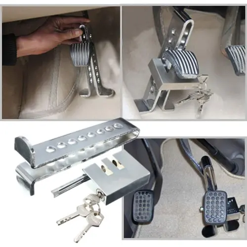Car Anti-theft Lock, Stainless Steel Brake Clutch Pedal Lock for Steering Wheel, Universal Car Security Lock, Car Hardware Accessories toolupgrade