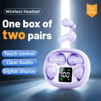 MSHUKCOE 2-in-1 Smart Wireless Earbuds - Bluetooth 5.4 Chip, Compact Mini, Lightweight Feels Easy on Ears, 36H Battery Life, Noise Cancellation, Stable Connection, Fast Charging, Cordless, Suitable for Sports, Calling