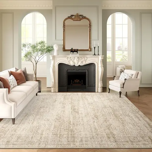 Art&Tuft Classic Geometric Indoor Area Rug - Large, Soft, Non-Slip, Stain-Resistant, Machine Washable Rugs for Bedroom, Household Decor (Various Sizes), Machine Washable Rug