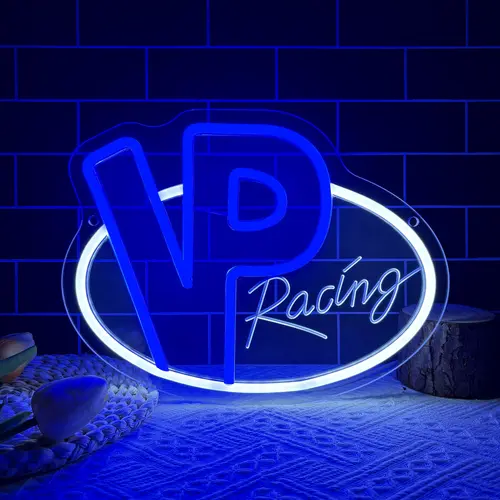 VP Racing Fuels Neon Sign, Car Fan & Man Den Decor Gift, Garage LED Neon Sign, Decorative Wall Art, High-Quality LED Lighting, Great for Bars, Clubs, Restaurants & Home Decor