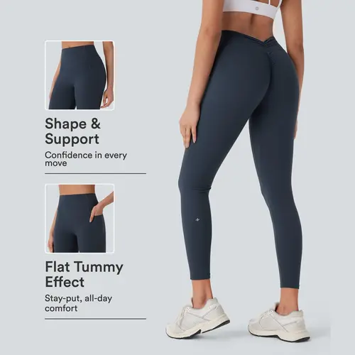 Halara UltraSculpt™ High Waisted Tummy Control Butt Lifting Ruched Pocket Shaping Yoga Leggings #BackToSchool