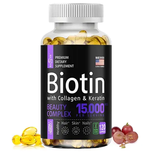 Balincer Biotin and Collagen Supplement for Healthy Skin, Nails, and Hair, 120 Capsules