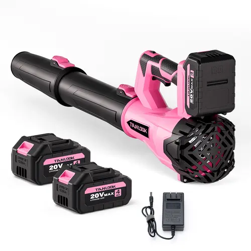 TANLOOK HC3 Model Cordless Portable High-Power Electric Leaf Blower - 580 CFM, 160 MPH, 2×4Ah Batteries, Adjustable Speed, Few Pounds - Tools and Gadgets for Outdoor Surfaces, Garden Autumn/Winter Care